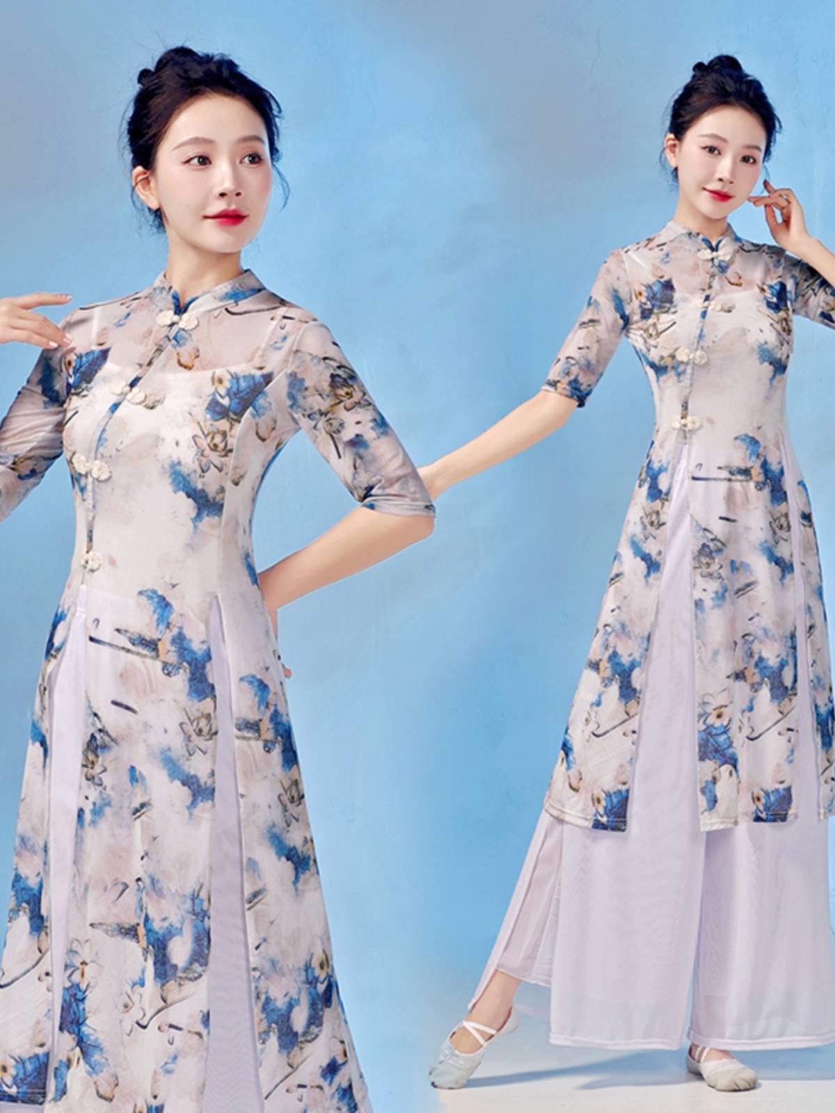 Nuowei Classical Dance Clothing Together Chinese Dance Practice Girls Performance Dressing Cheongsam Dance Gargamina