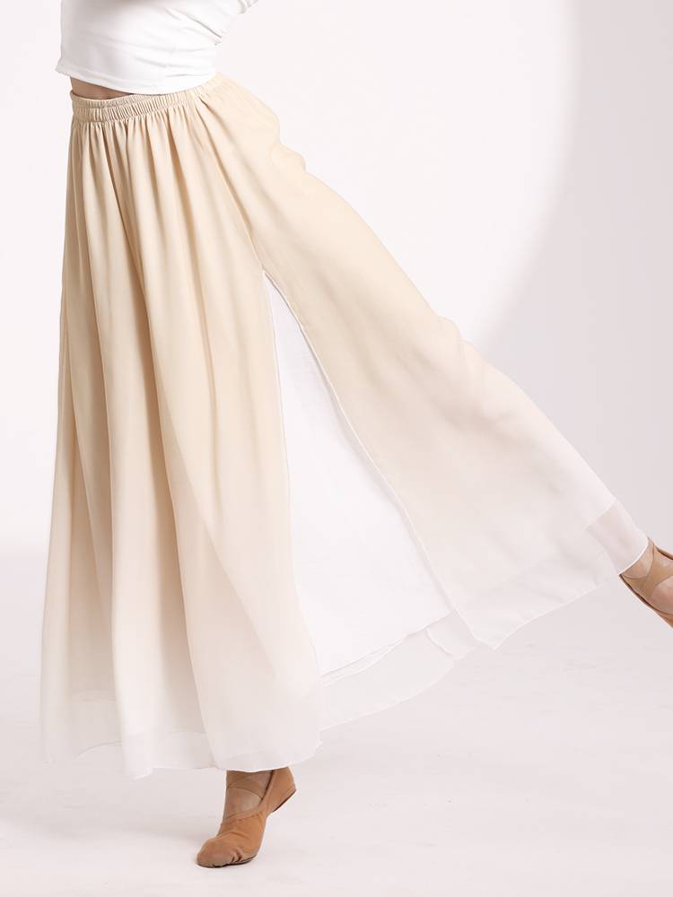 New classical dance service female dance practice pants gradient chiffon flowing ginematic Chinese dance nation modern dance pants