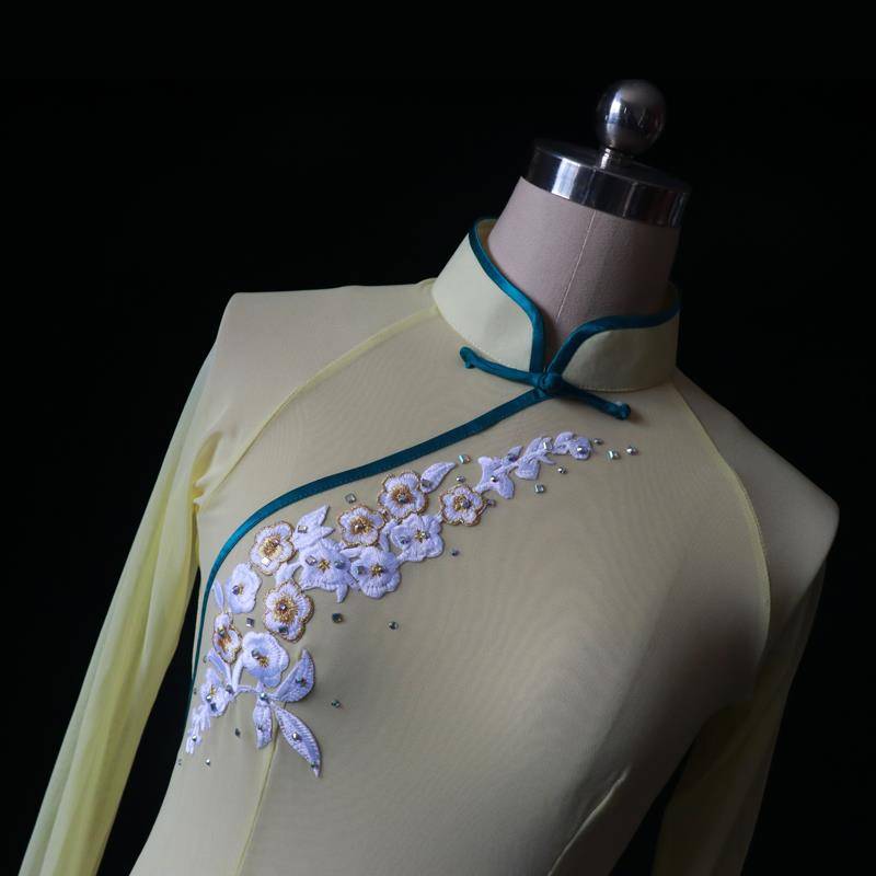 Classical dance body rhymes, women's national folk dance gauze, elegant Jiaozhou Yangge dance clothing performance clothing
