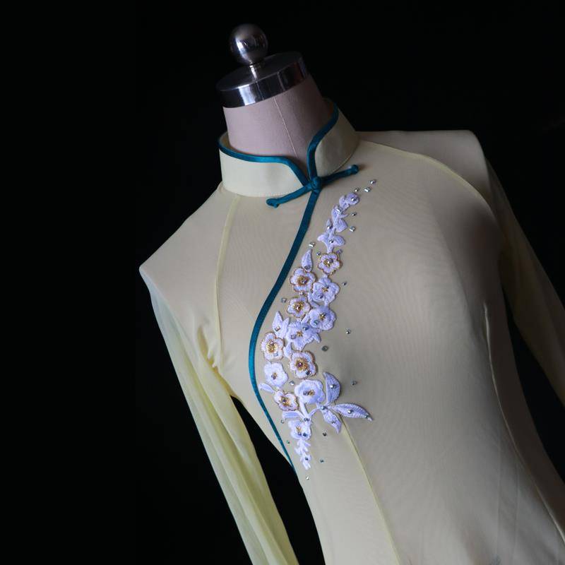 Classical dance body rhymes, women's national folk dance gauze, elegant Jiaozhou Yangge dance clothing performance clothing