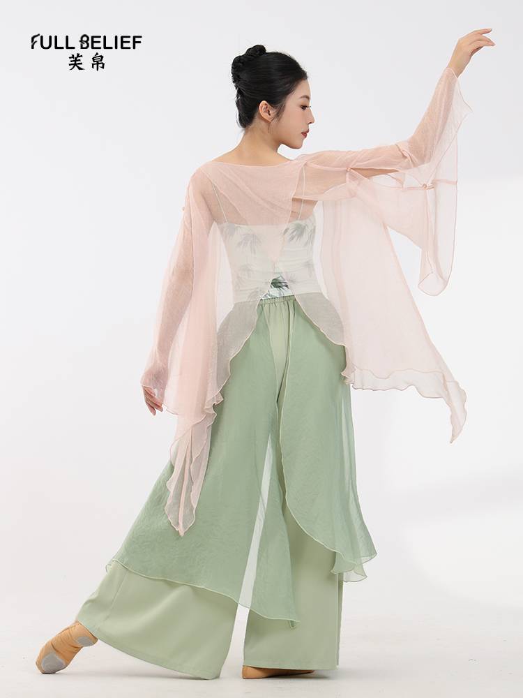 Fuxi Classical Dance Clothing Chinese Storm Performance Close Cardigan Top Female Body Charming Delite
