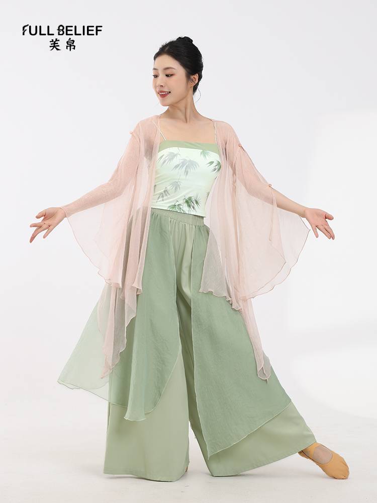 Fuxi Classical Dance Clothing Chinese Storm Performance Close Cardigan Top Female Body Charming Delite