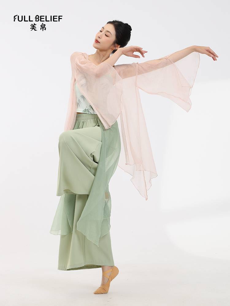 Fuxi Classical Dance Clothing Chinese Storm Performance Close Cardigan Top Female Body Charming Delite