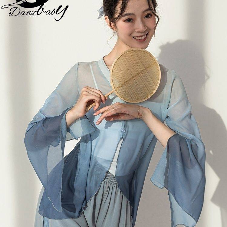 Classical dance clothing, elegant fairy gauze female Chinese dance art test suit, ancient style training skills suit suit