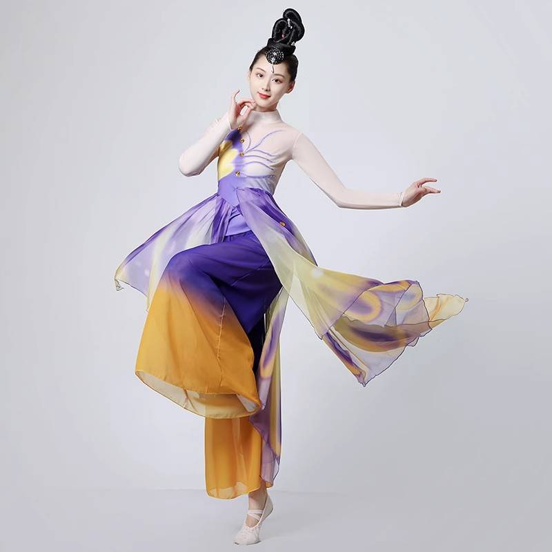 Eighteen Huan Die Dance Fan Dream Butterfly Flying Dance Classical Dance Performance Female Permanent 2023 New Art Test Clothing