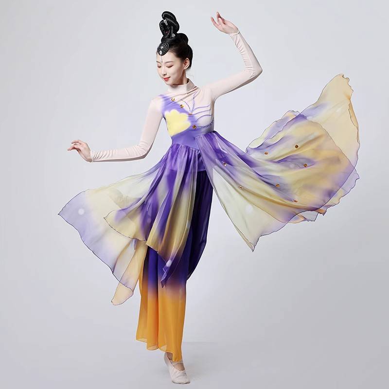 Eighteen Huan Die Dance Fan Dream Butterfly Flying Dance Classical Dance Performance Female Permanent 2023 New Art Test Clothing