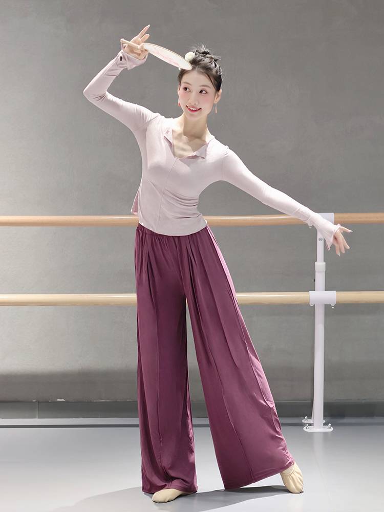Dance top female fashion modern dance clothes body training suit new clothing black classical dance exercise uniform