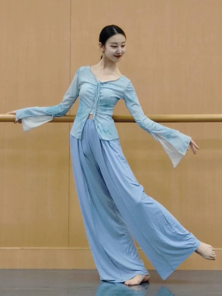 Classical dance gauze female body rhyme net yarn practice clothes adult teacher art test dance service Chinese national dance service