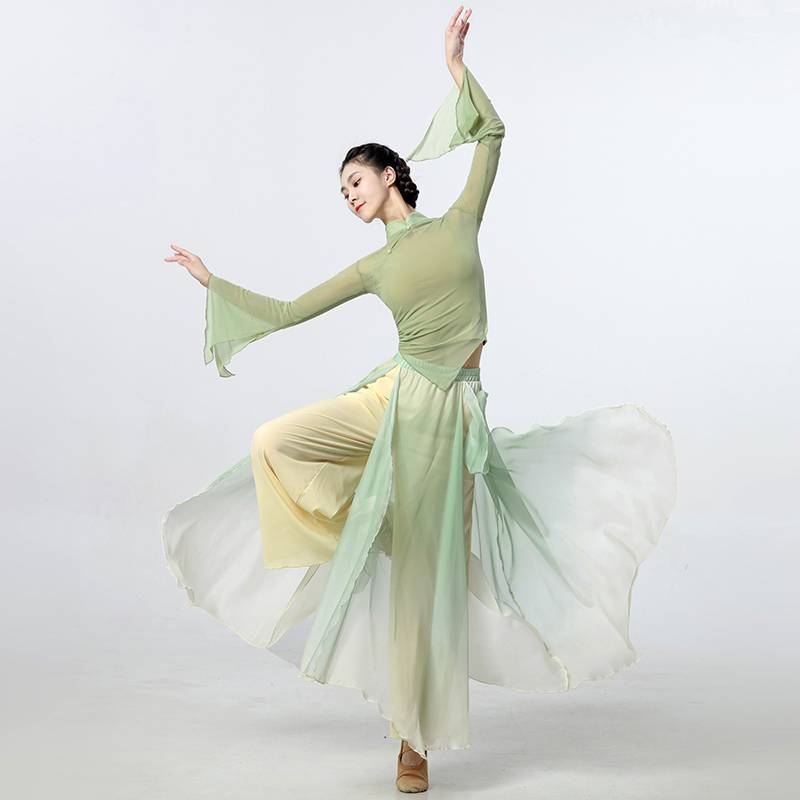 The new classical dance service new Chinese style elegant body rhyme yarn training suit set Chinese dance nation performance