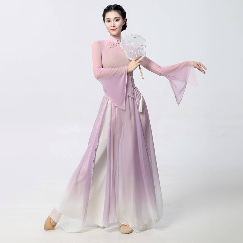 The new classical dance service new Chinese style elegant body rhyme yarn training suit set Chinese dance nation performance