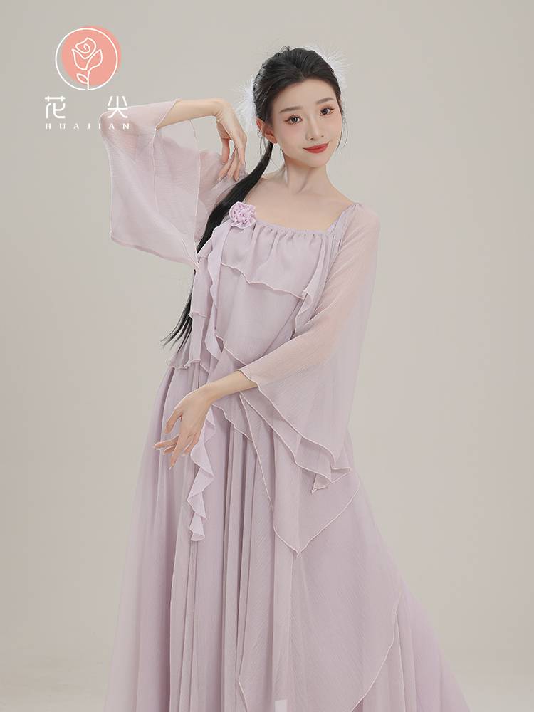 Huajian classical dance clothing body rhyme yae fairy -style practice service female elegant Chinese style body performance clothes top