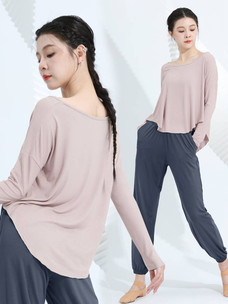 Dance clothing classical dance exercise service girl top jacket Chinese dance clothing modern dance Modal long sleeves spring and summer