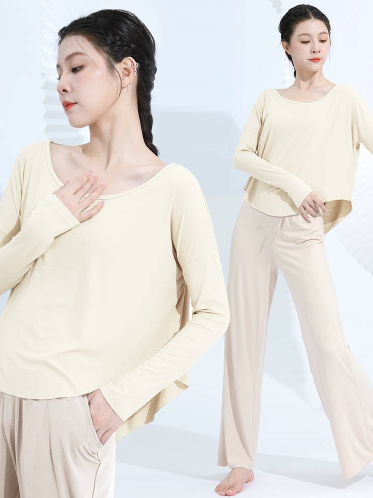 Dance clothing classical dance exercise service girl top jacket Chinese dance clothing modern dance Modal long sleeves spring and summer