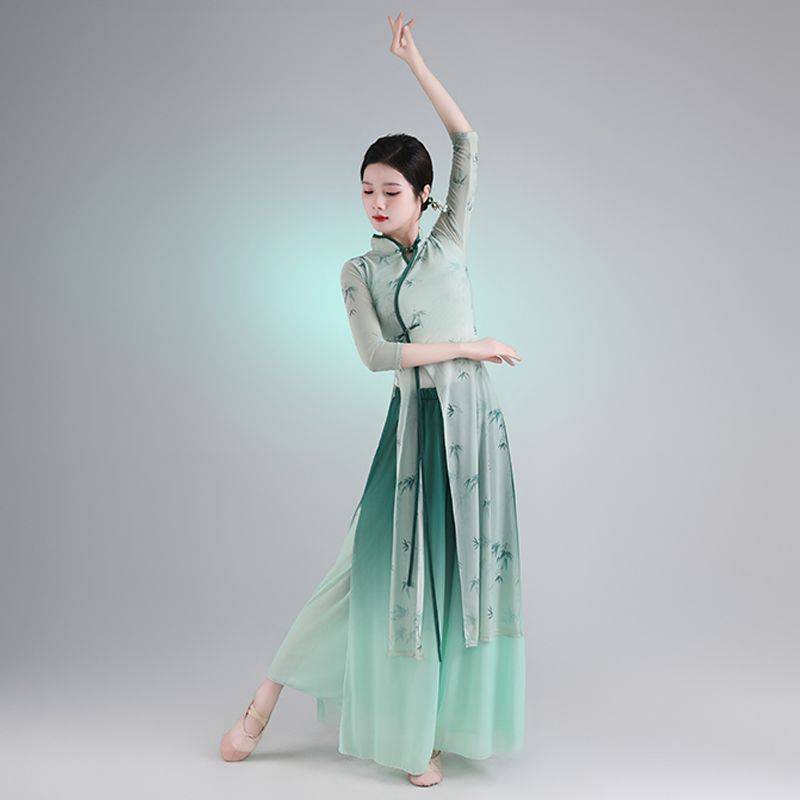 Classical dance cheongsam dance 2024 new body rhyme yae -coat practice service adult female dance suit performance suit