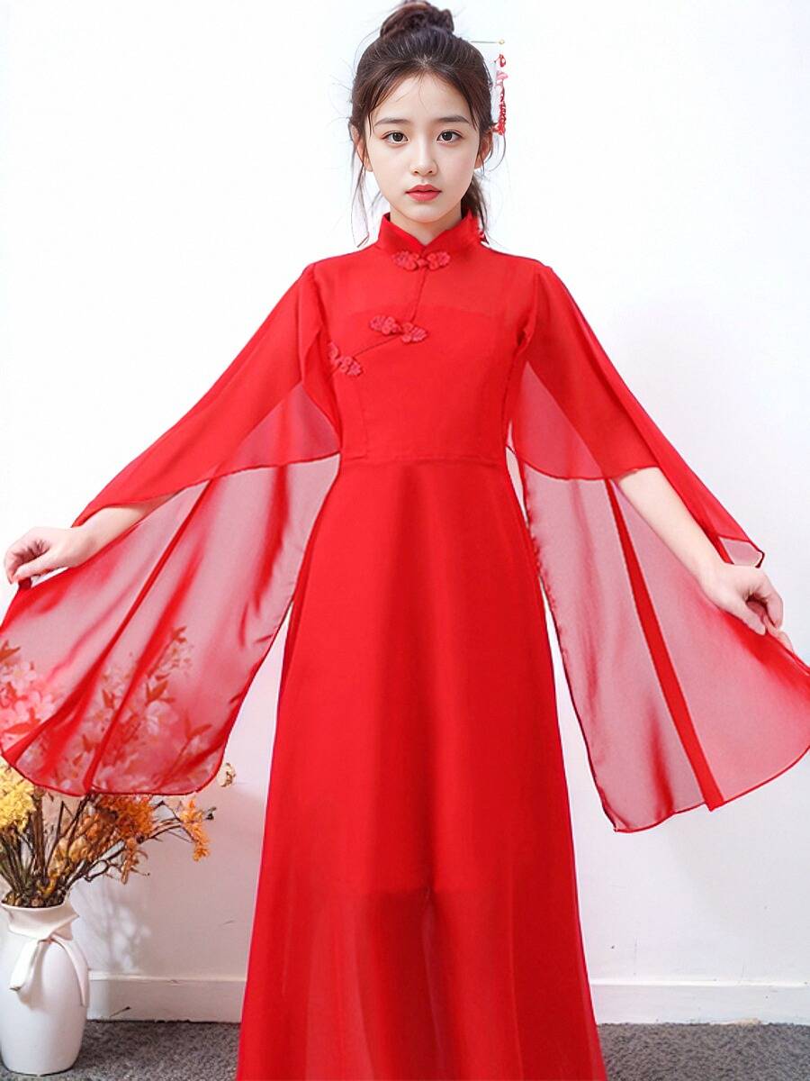 Guzheng performance service Chinese style folk music classical dance piano erhu performance clothing chiffon elegant fairy girl clothing