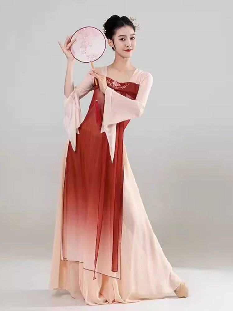 Classical dance dance service female elegant body rhyme long gauze Chinese dance performance service ancient style Qi breasts Han Tang dance service