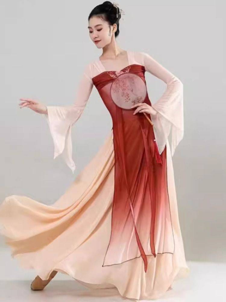 Classical dance dance service female elegant body rhyme long gauze Chinese dance performance service ancient style Qi breasts Han Tang dance service