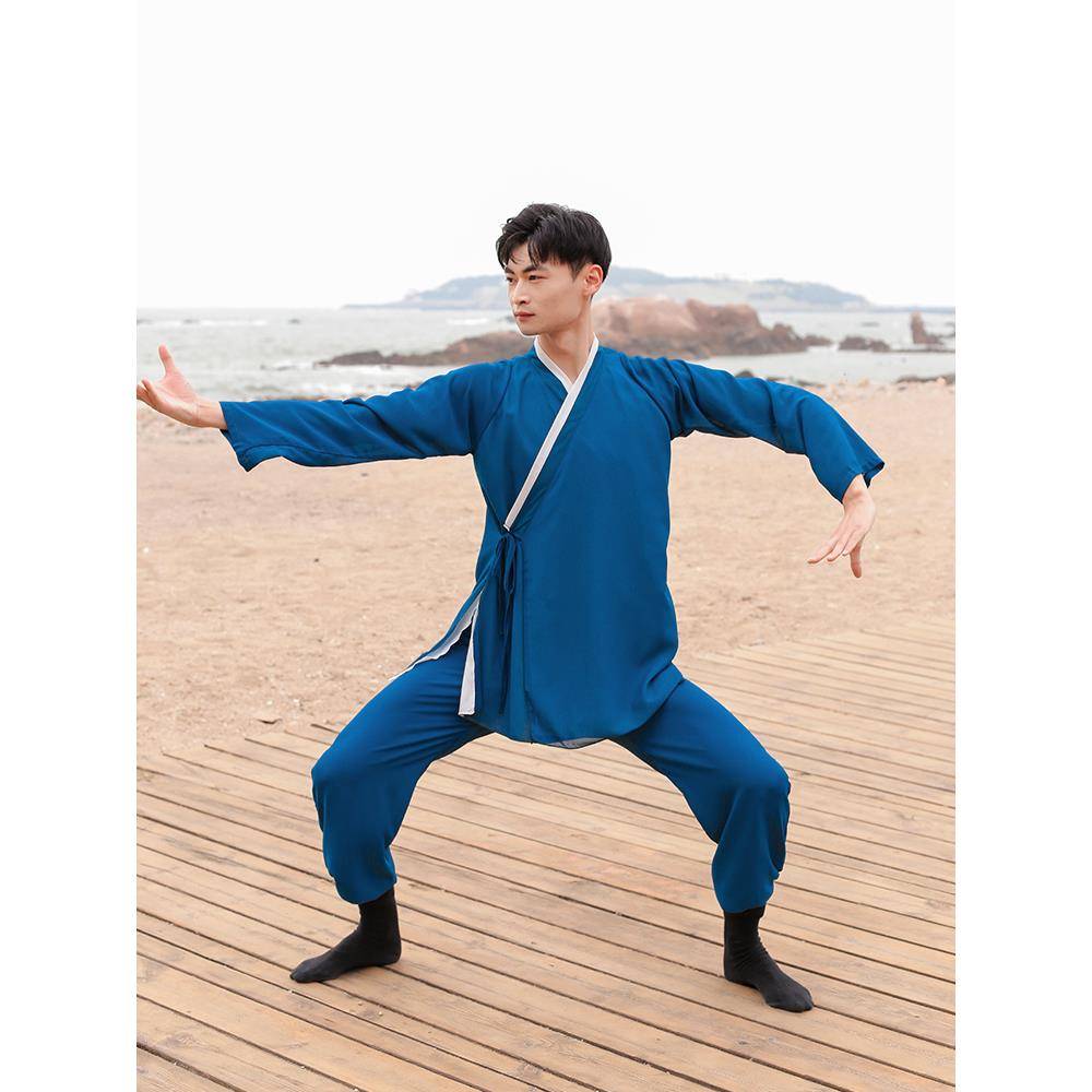 Classical dance exercises, dance dance top men's models with sleeve men's art test, performance of classical dance service Chinese style