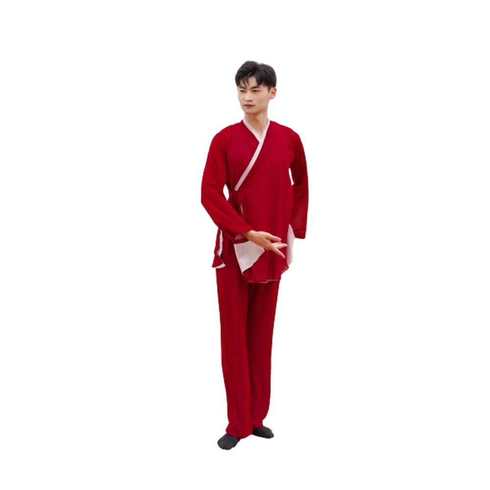 Classical dance exercises, dance dance top men's models with sleeve men's art test, performance of classical dance service Chinese style