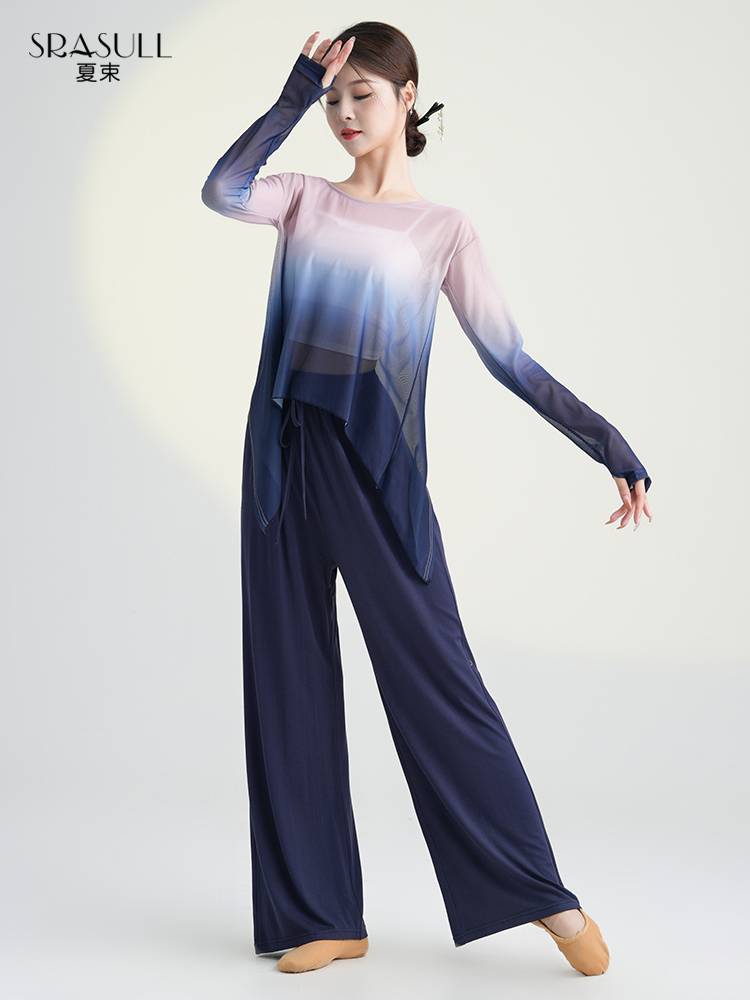 Modern Dance Gradm Practice Female Female Permanent Giney Dance Chinese Dance Clothing Classical Dance Classical Dance Slim Sleeve Spring and Summer