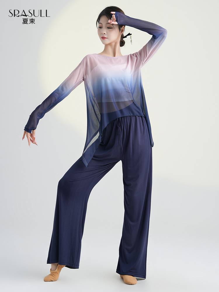 Modern Dance Gradm Practice Female Female Permanent Giney Dance Chinese Dance Clothing Classical Dance Classical Dance Slim Sleeve Spring and Summer
