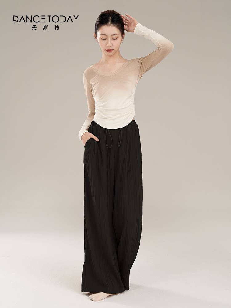 dancetoday Modern dance folds wide -leg pants.
