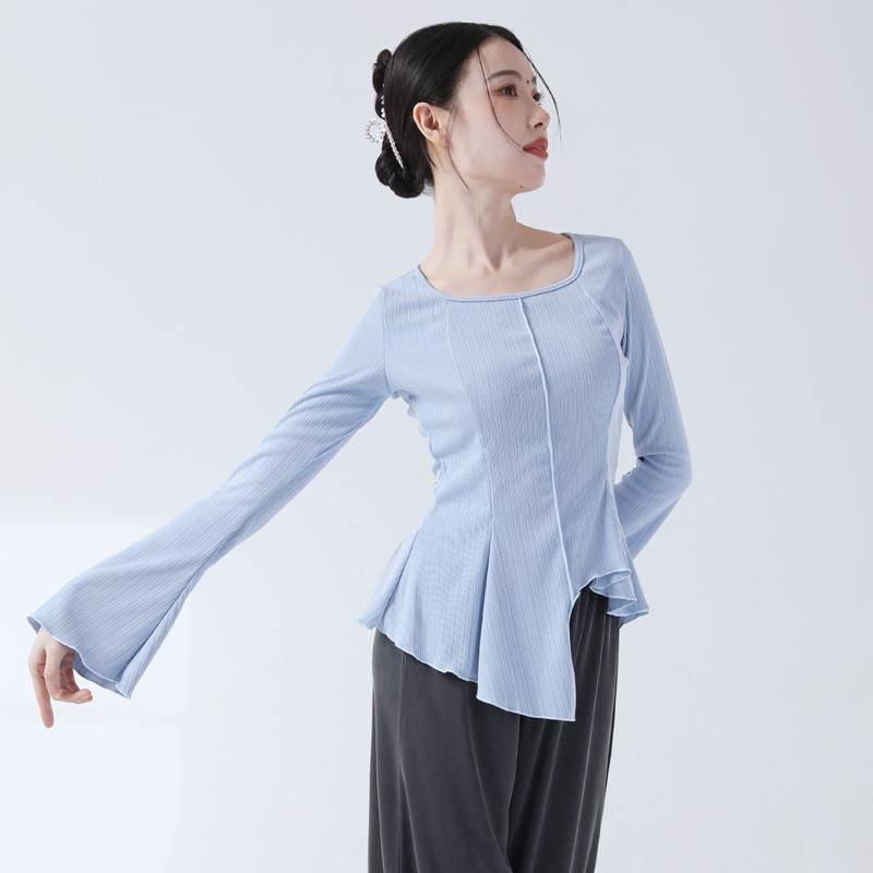 Dance service women's spring and autumn temperament micro -Lae leaf edge classical dance recipes modern body dance birthday practice service