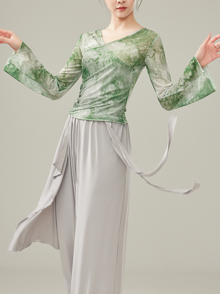 Spring new classical dancer adult gauze, elegant body rhyme, gathered gauze training performance dance practice service