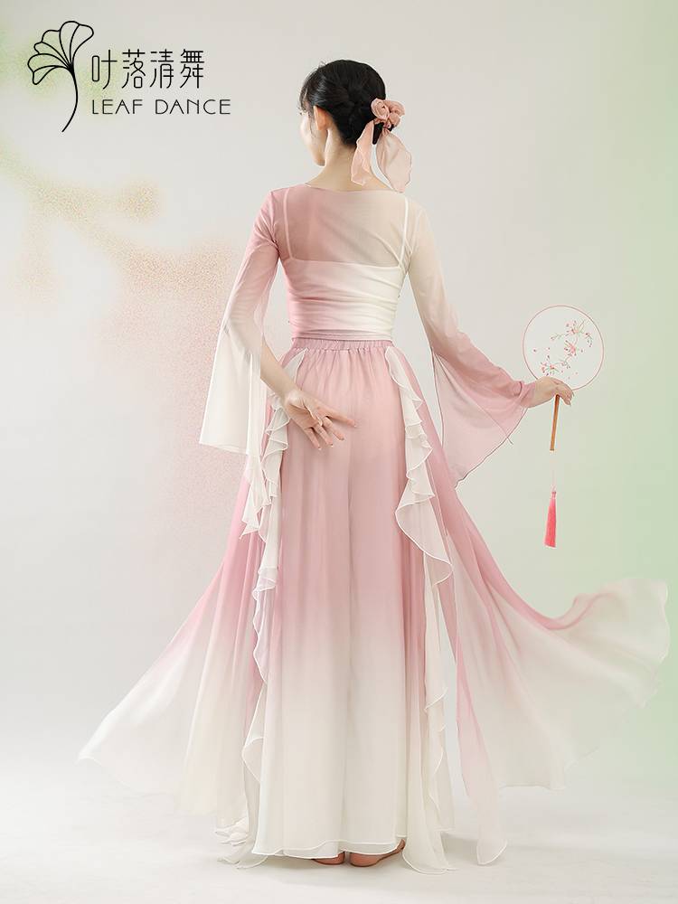 Ye Luo Qing Dance Classical Dance Gradient Petal Pets Skirts Ferry Dance Dance Service Chinese Dance Gradm mesh Practice Services