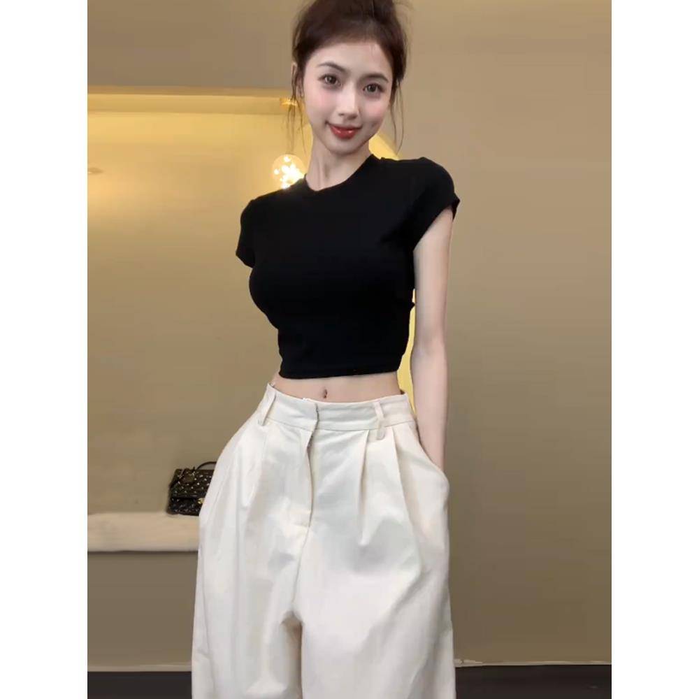 Dance practice service female drawing rope is thin modern dance shape jacket back hollow Chinese classical dance training clothing