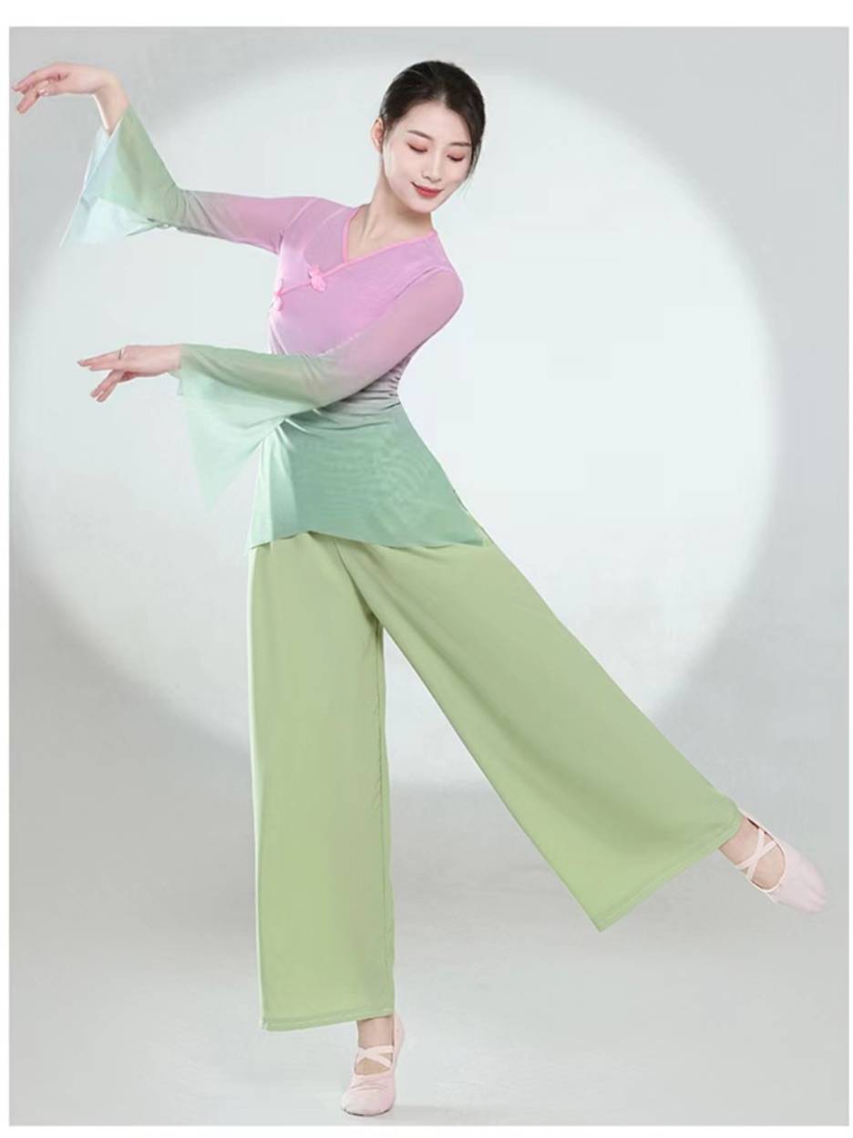 New classical dance elegant performances, gauze training, art test square dance graduation set Chinese style dance clothing