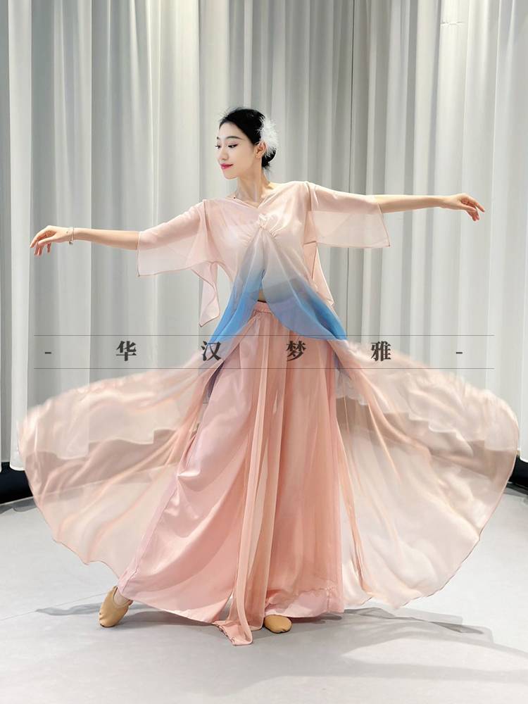 Classical Dance Performance Services Female Permanent and Loose Gradient Color Discipline Practice Chinese Dance Body Charm Clothing Great Skirt