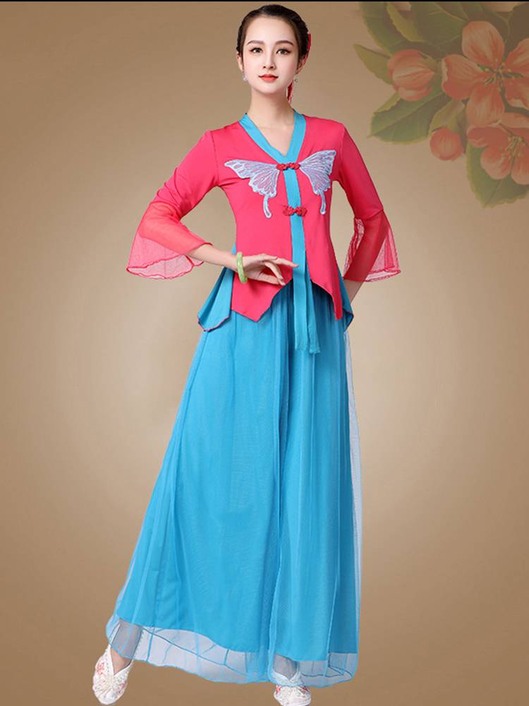 Yang Liping Dance Plaza Dance New Set Set Female Classical Dance Costume Yangge Dance Fan Dance Performance Clothing
