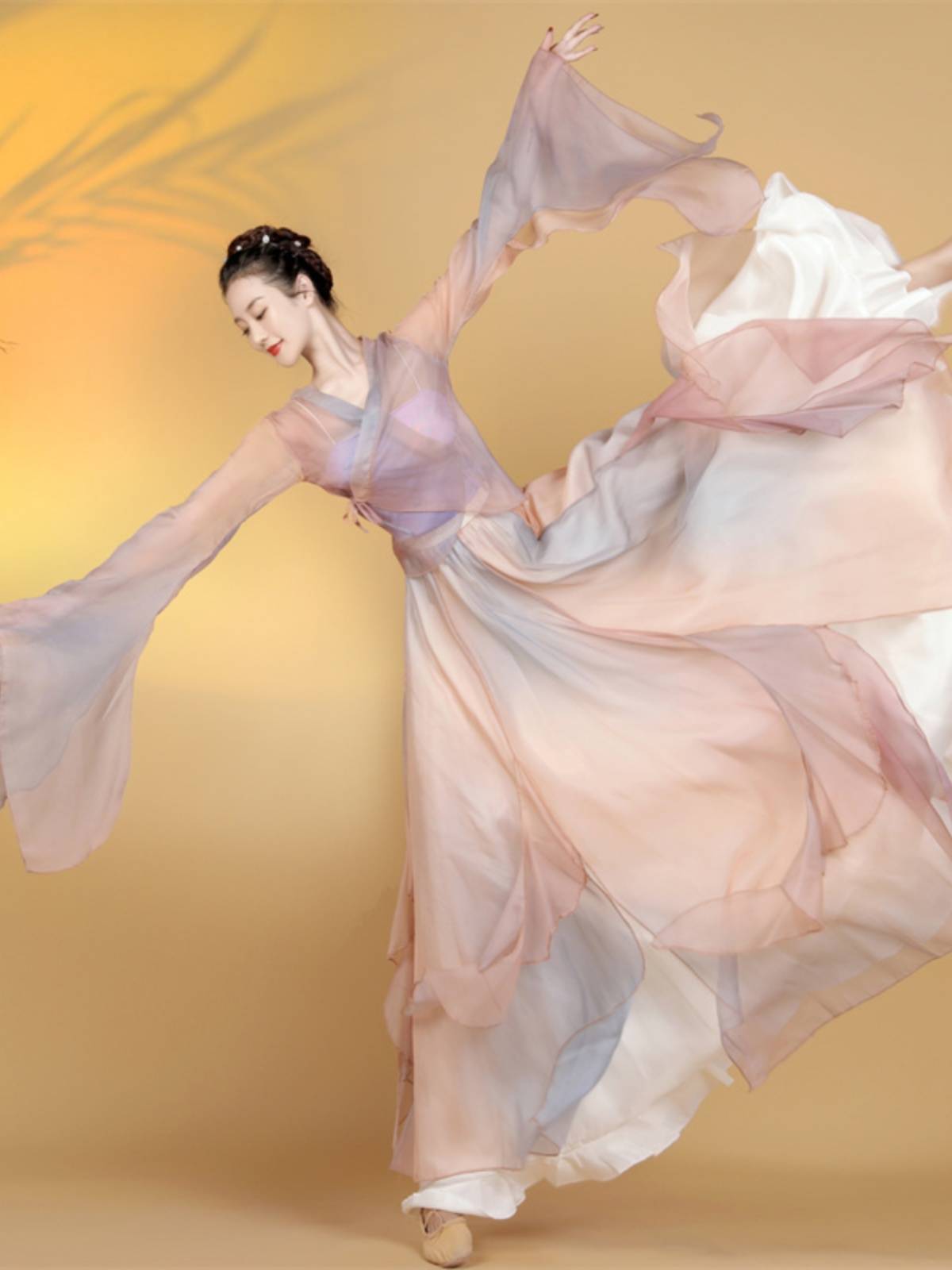 2024 new classical dance dance clothing female elegant yarn Chinese style performance service super immortal basic performance suit