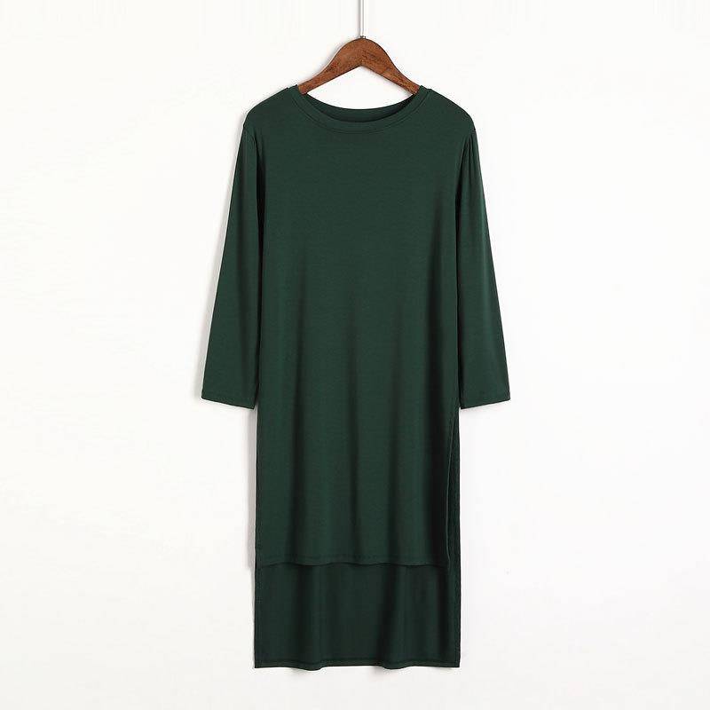 Loose classical dance yoga show dance dance top girl long seven -point sleeve split modern dance exercise uniform