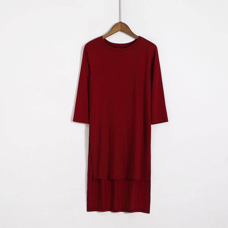Loose classical dance yoga show dance dance top girl long seven -point sleeve split modern dance exercise uniform