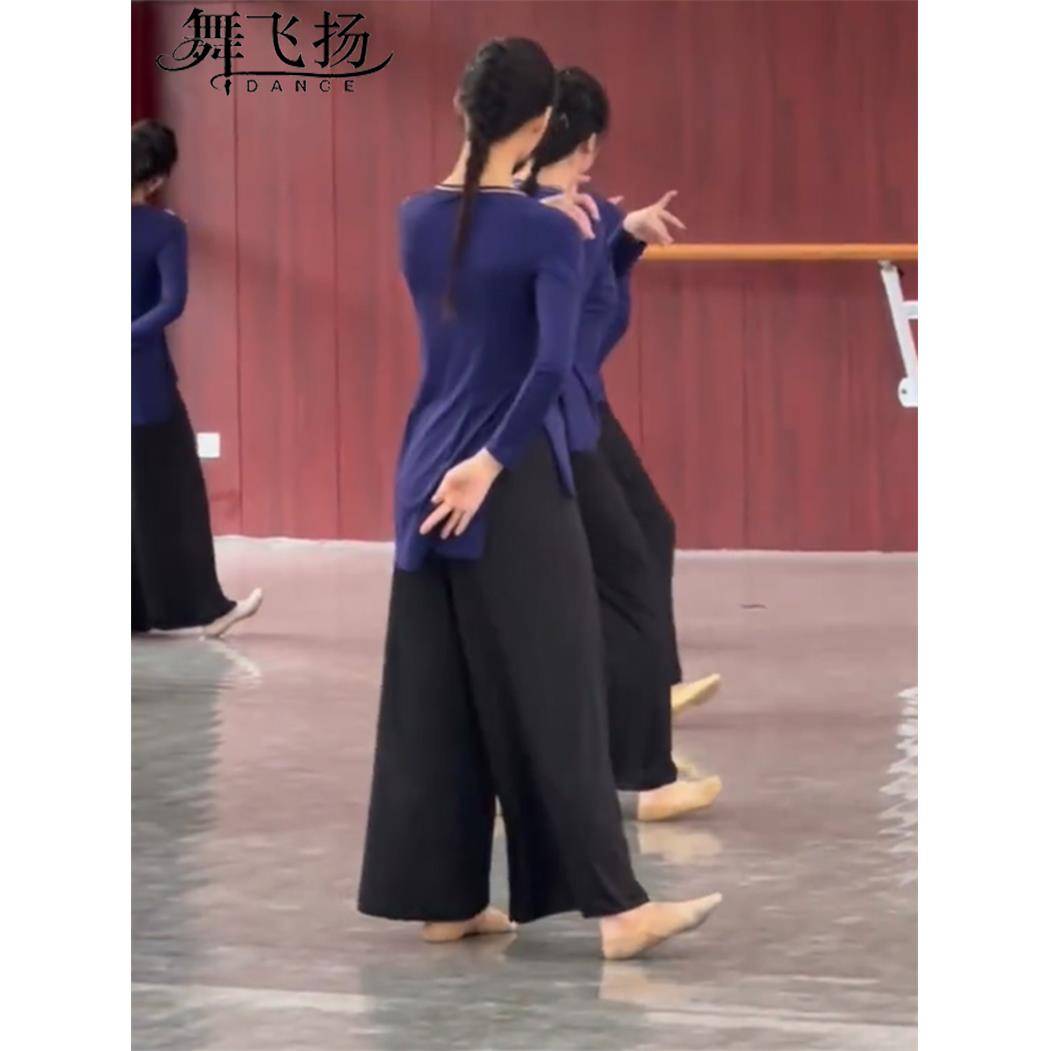 Classical Dance Body Rhyme Patrol Dance Dance Performance Performance Switching Symptom Slim Slim Sliming Practice Wide -Leg Skirt Pants Performance