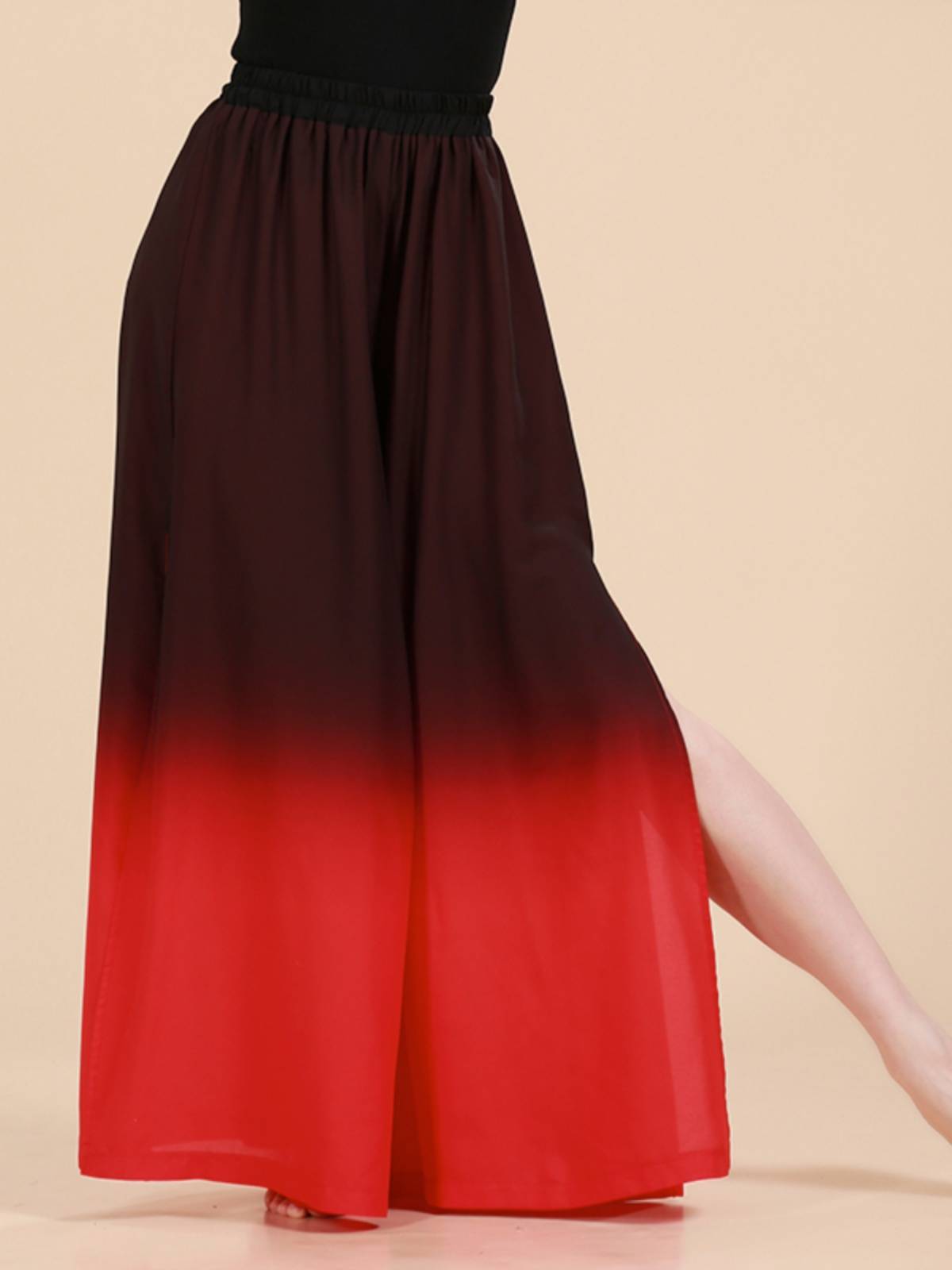 Fuxi Classical Dance Clothing Chinese Wind and Permanent Pants Gradm -changing Fork wide -leg pants dance service female new loose