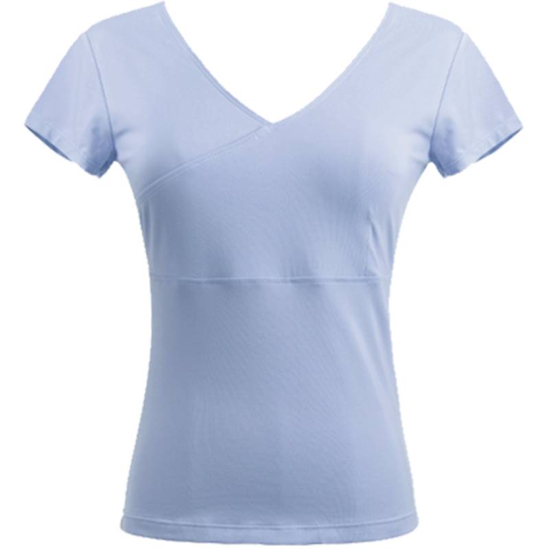Dance service female adult summer short -sleeved V -neck ballet Z dance top professional Chinese dance -shaped classical dance exercise