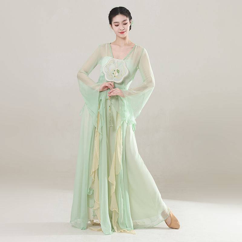 Classical dance set, elegant gauze fairy practice, Chinese national dance performance jacket, ancient style super immortal