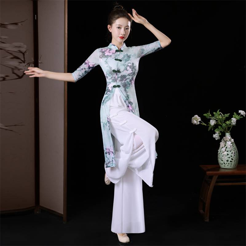 Improved cheongsam Chinese style stage performance elegant classical dance etiquette practitioner