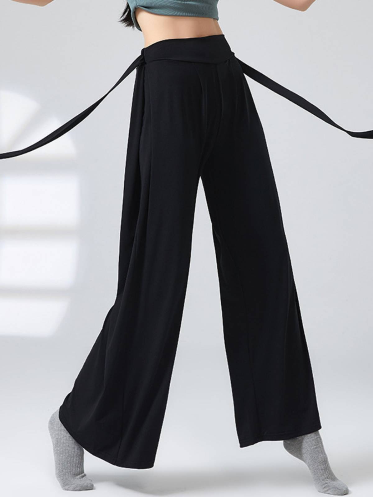 Chinese classical dance elegant straight -leg wide -leg pants female summer new modern dance pants teacher
