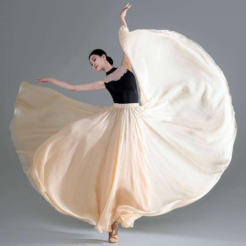 720 degrees oversized skirt three layers of sky silk modern dance classical dance skirt skirt