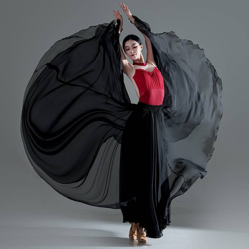 720 degrees oversized skirt three layers of sky silk modern dance classical dance skirt skirt