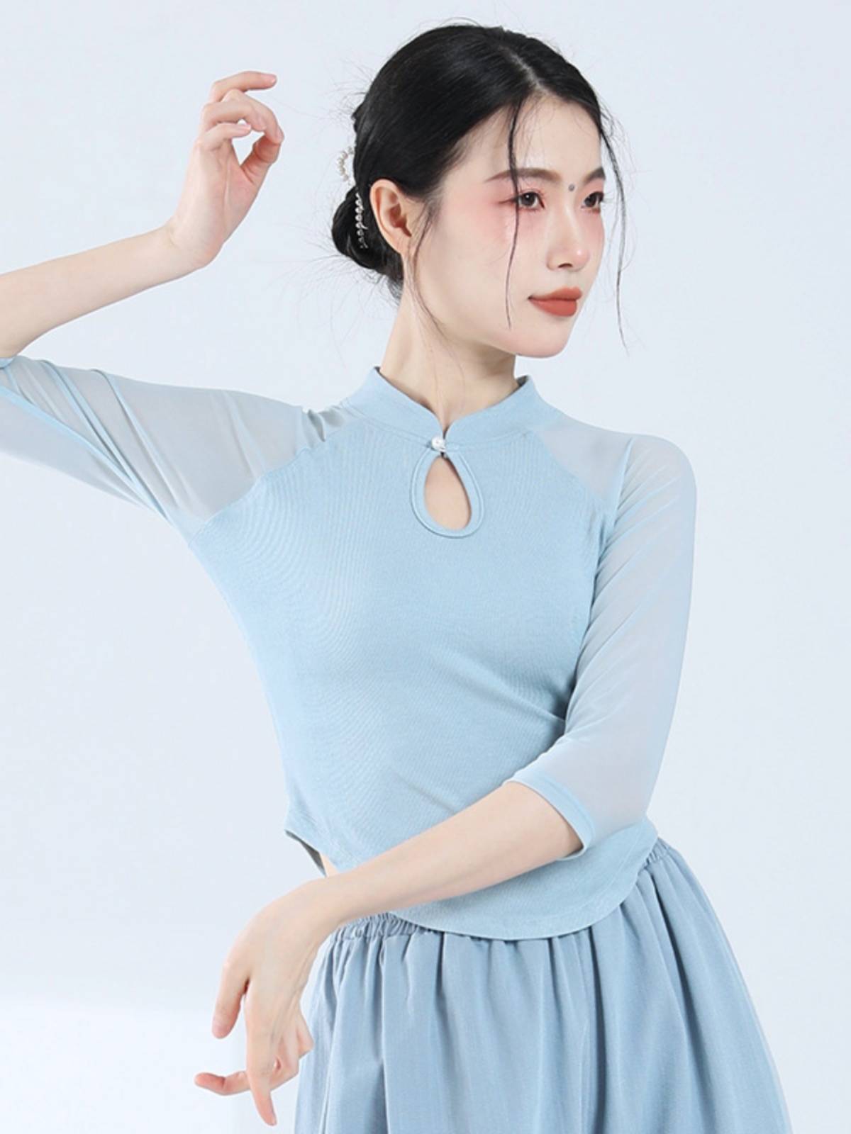 Classical Dance Dance Switching Towel Sleeve Temperature Slim Johnaries Chinese Wind Modern Dance National Dance Clothing Practice Female Women