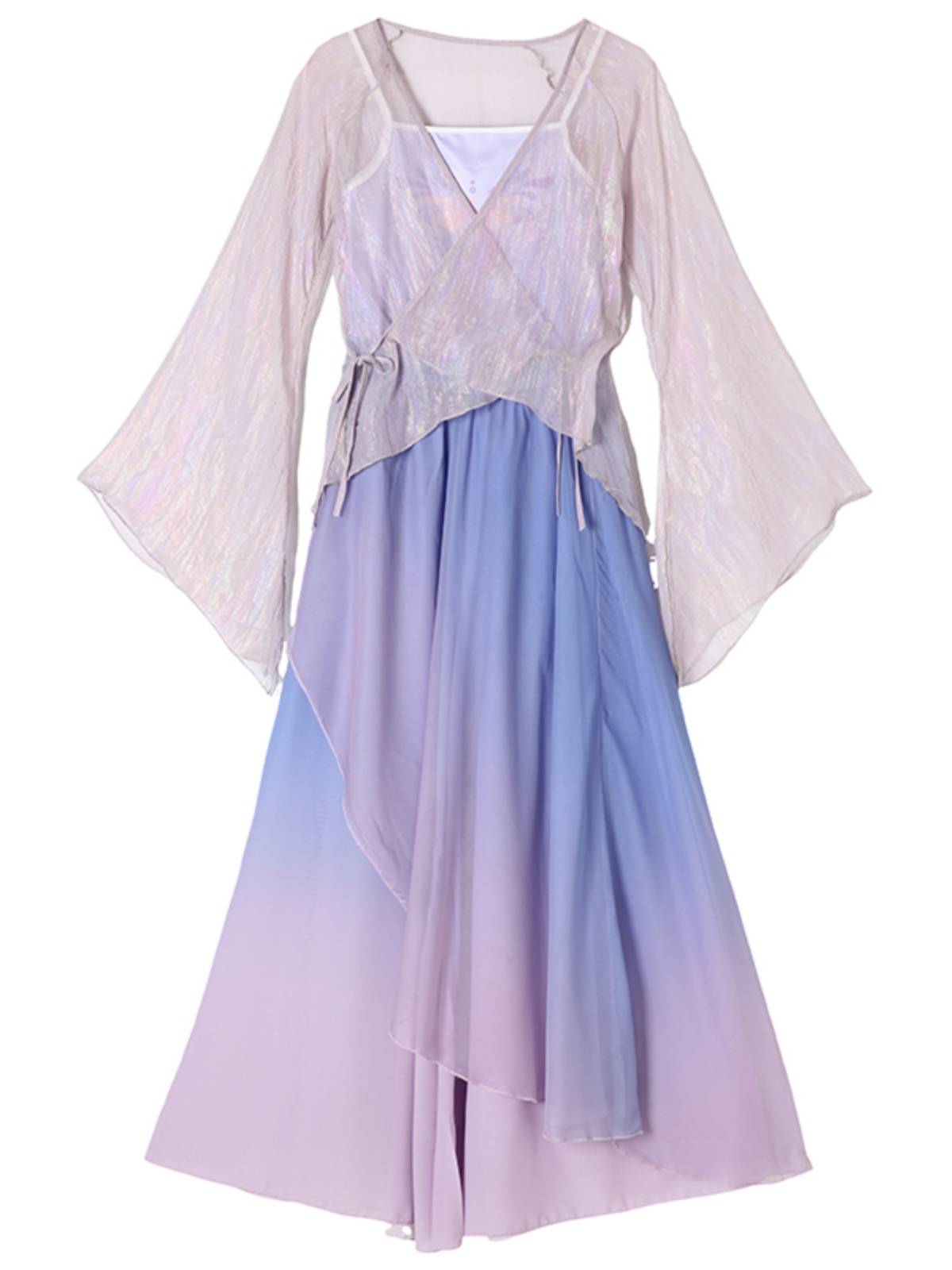 Classical dance clothing gauze practice purple wide -leg pants elegant skirt Chinese modern dance performance clothing dance clothing
