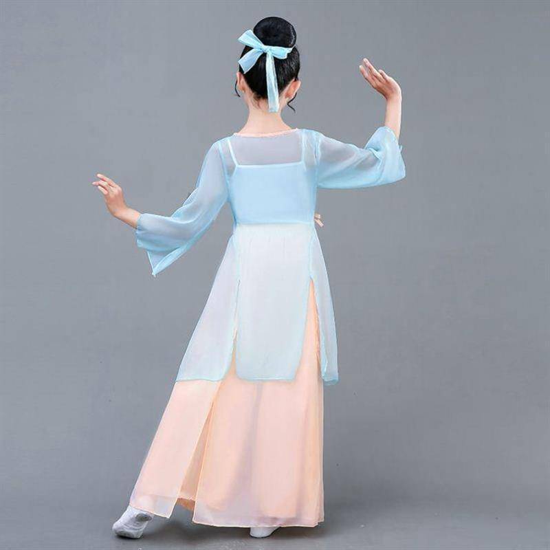 Summer Children's Classical Dance Watch Performance Practice Dressing Delivery Series Charm Super Fairy Thin Chinese Ancient Wind Gauze Set