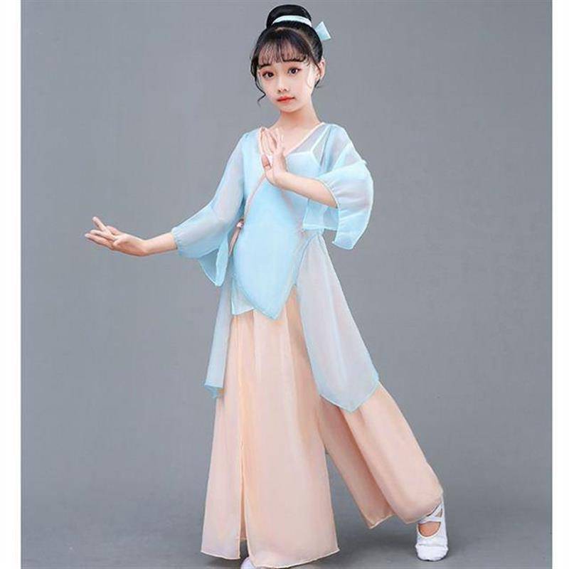 Summer Children's Classical Dance Watch Performance Practice Dressing Delivery Series Charm Super Fairy Thin Chinese Ancient Wind Gauze Set