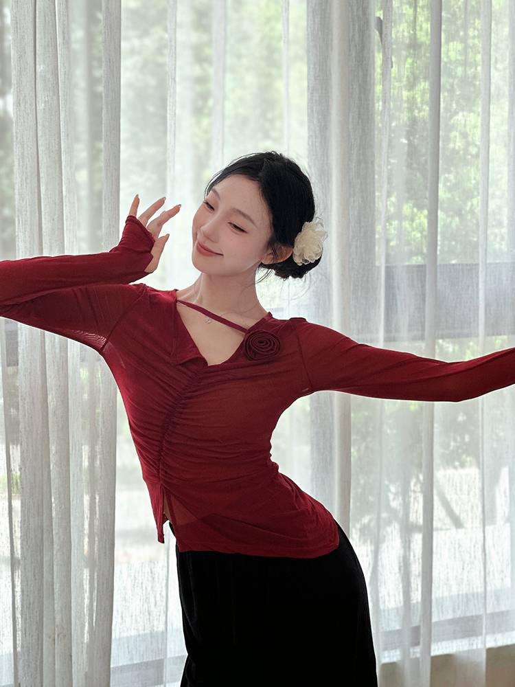 Dance clothing practice female top body adult summer thin daily can wear modern Chinese classical dancing new models