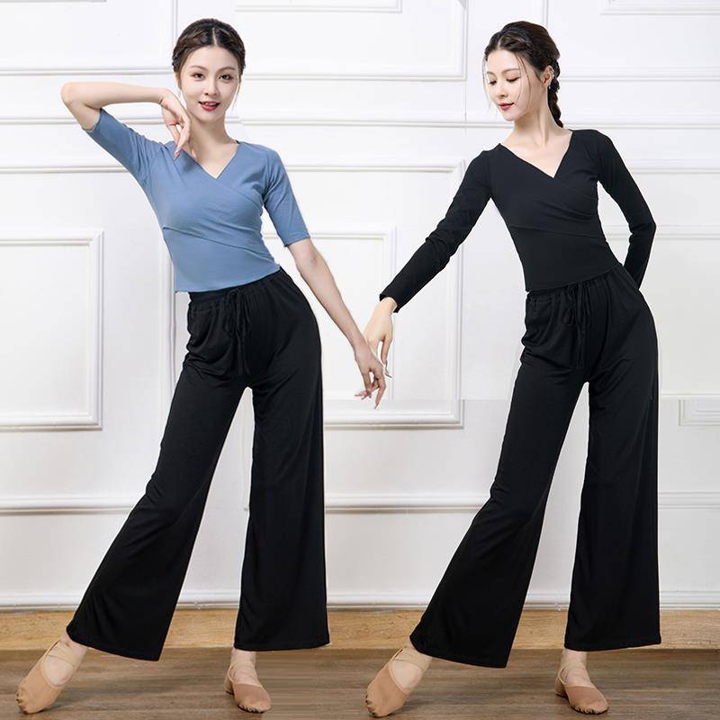 Classical dance exercise service female rhyme clothing base training service slim body thin body top adult modern dance suit suit